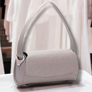 LOUIS VUITTON EPI LEATHER Nocturne PM Lilac Gray Baguette Shoulder Hand Bag RARE